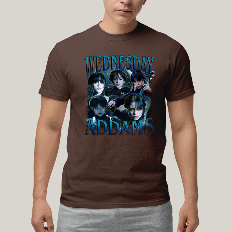 Camiseta Algodão Unissex T shirt Wandinha Wednesday Adams