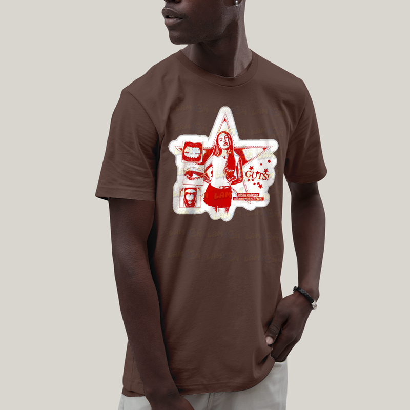 Camiseta Algodão Unissex T shirt Olivia Rodrigo Guts Star
