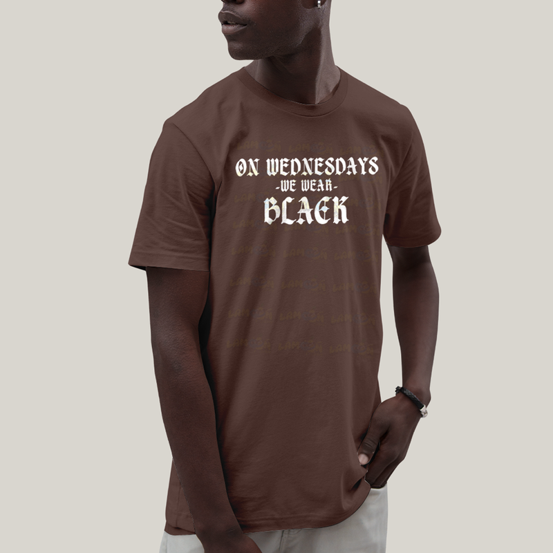 Camiseta Algodão Unissex T shirt Wandinha Na Quarta Feira Usamos Preto 1