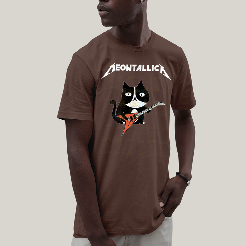 Camiseta Algodão Unissex T shirt Gatinho Meowtallica