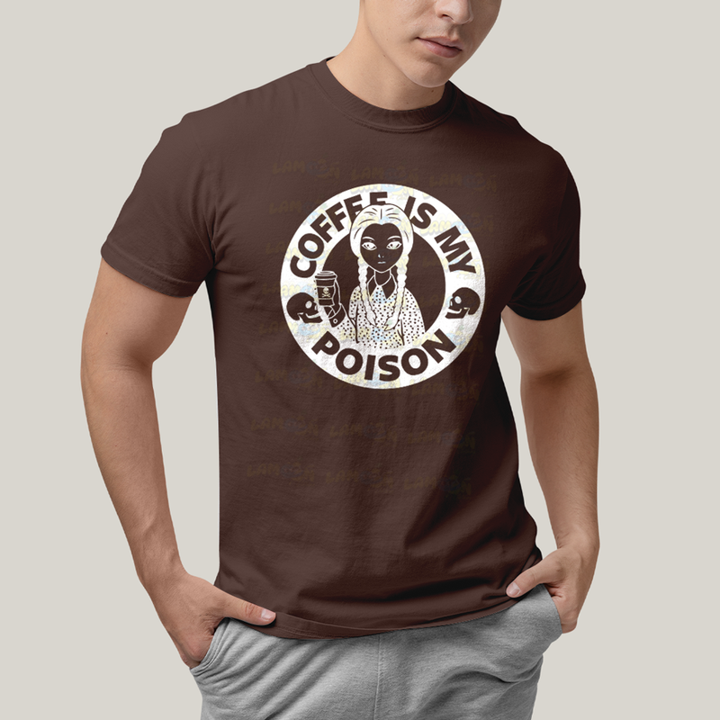 Camiseta Algodão Unissex T shirt Wandinha Café é Meu Veneno