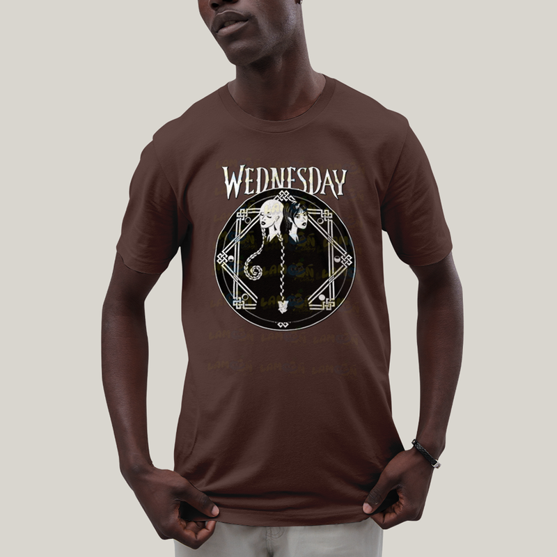 Camiseta Algodão Unissex T shirt Wandinha Wednesday Black White