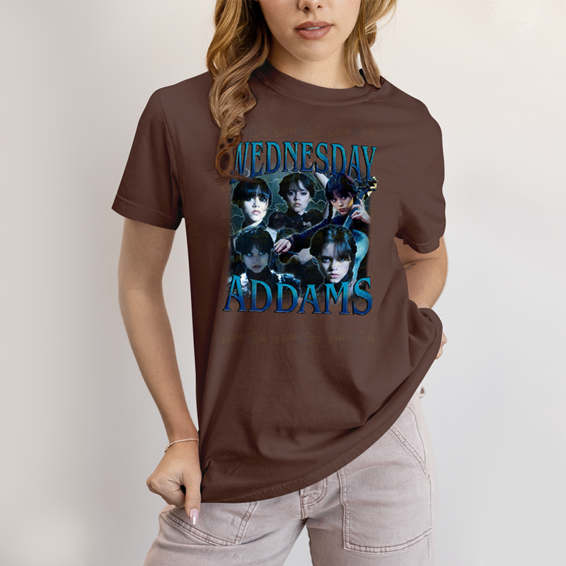Camiseta Algodão Unissex T shirt Wandinha Wednesday Adams