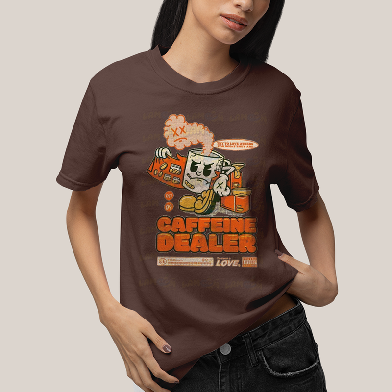 Camiseta Algodão Unissex T shirt Traficante de Cafeina