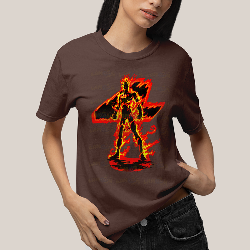 Camiseta Algodão Unissex T shirt Quarteto Fantástico Tocha Humana 4