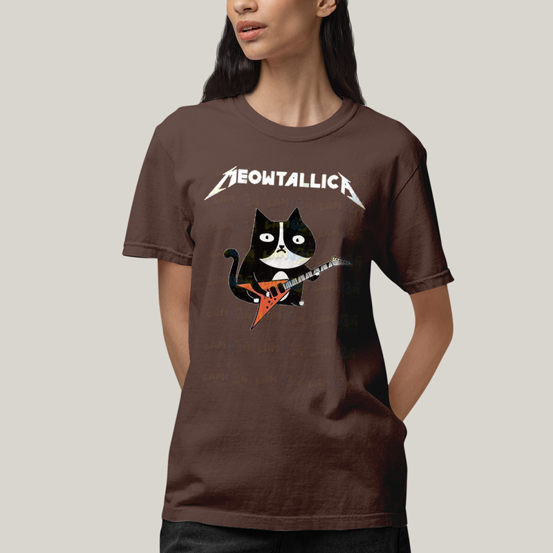 Camiseta Algodão Unissex T shirt Gatinho Meowtallica