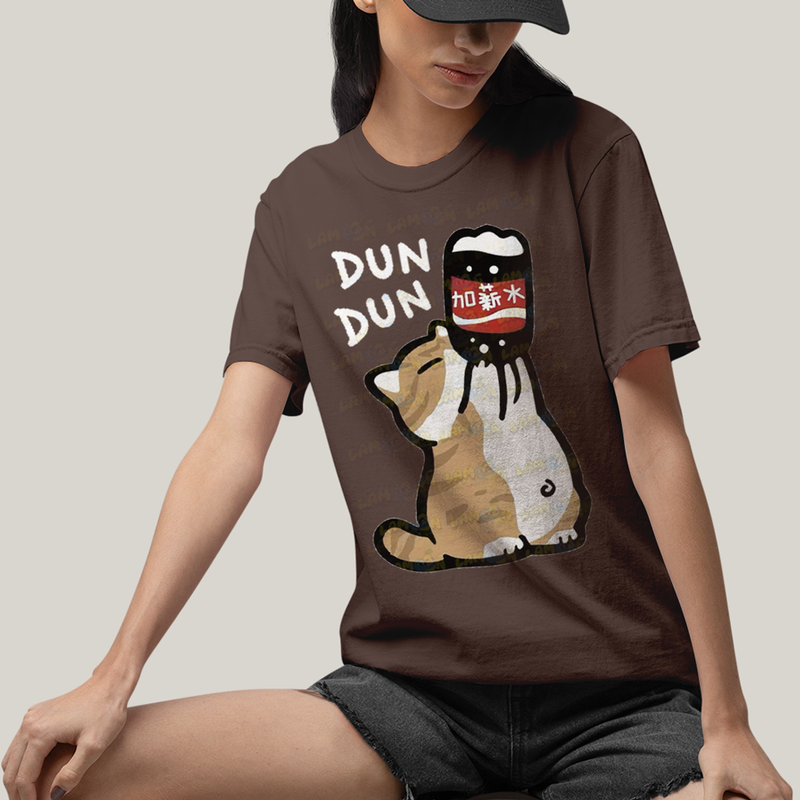 Camiseta Algodão Unissex T shirt Gatinho Refrigerante