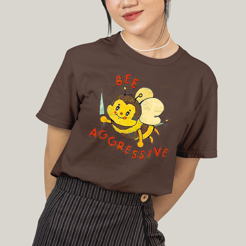 Camiseta Algodão Unissex T shirt Abelha Agressiva