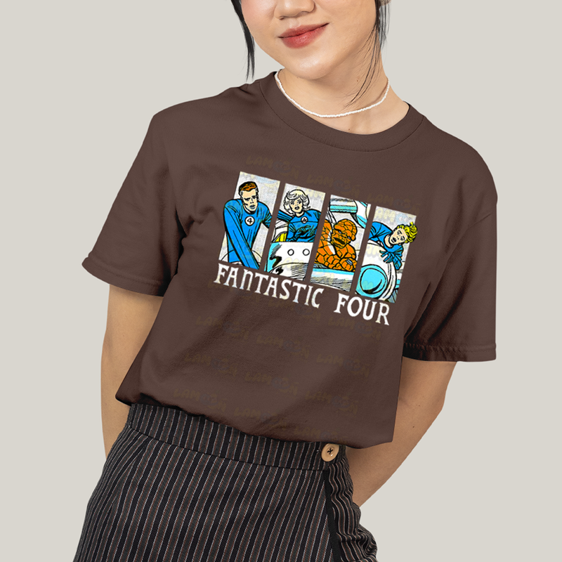 Camiseta Algodão Unissex T shirt Quarteto Fantástico Era de Prata