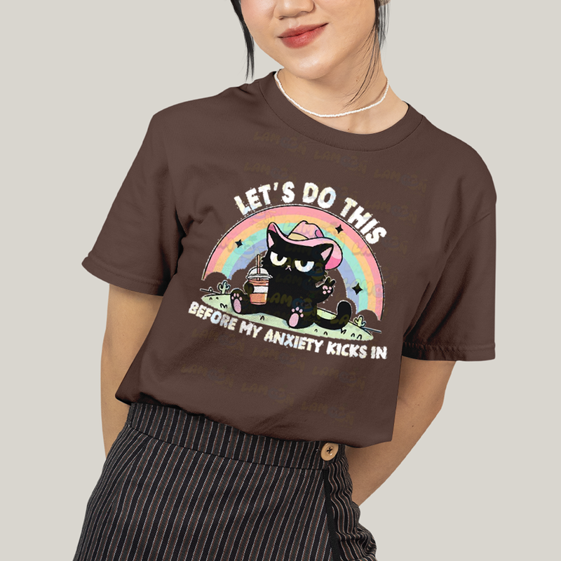Camiseta Algodão Unissex T shirt Gato Let's Do This