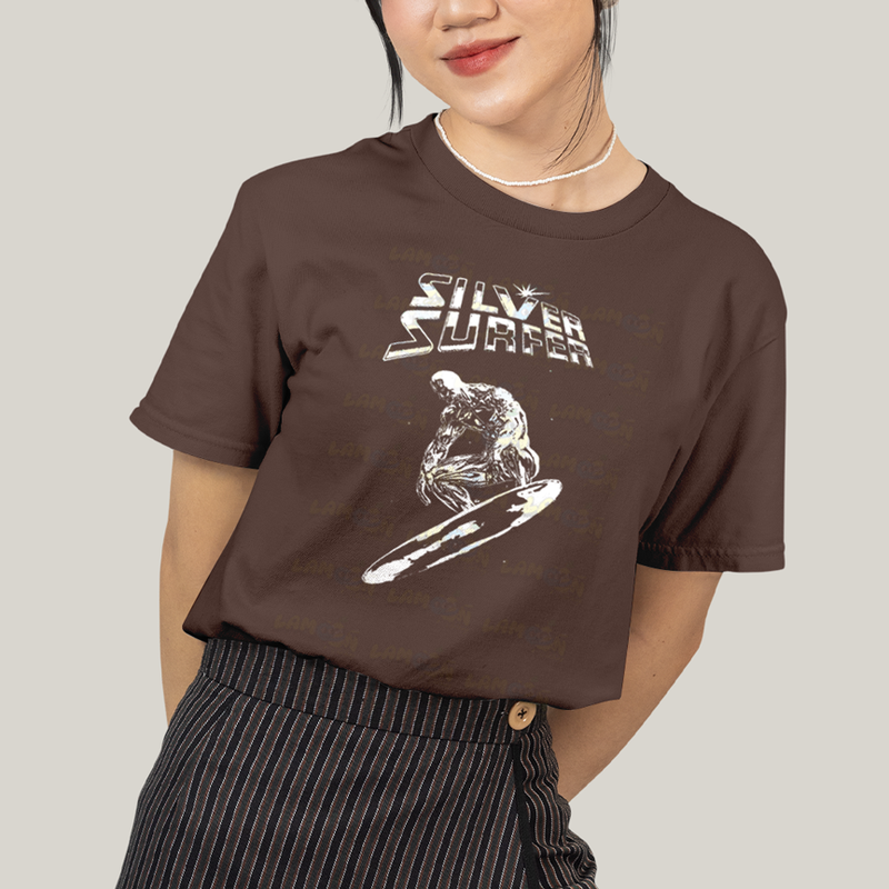 Camiseta Algodão Unissex T shirt Quarteto Fantástico O Surfista Prateado 1