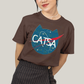 Camiseta Algodão Unissex T shirt Gato Nasa Catsa