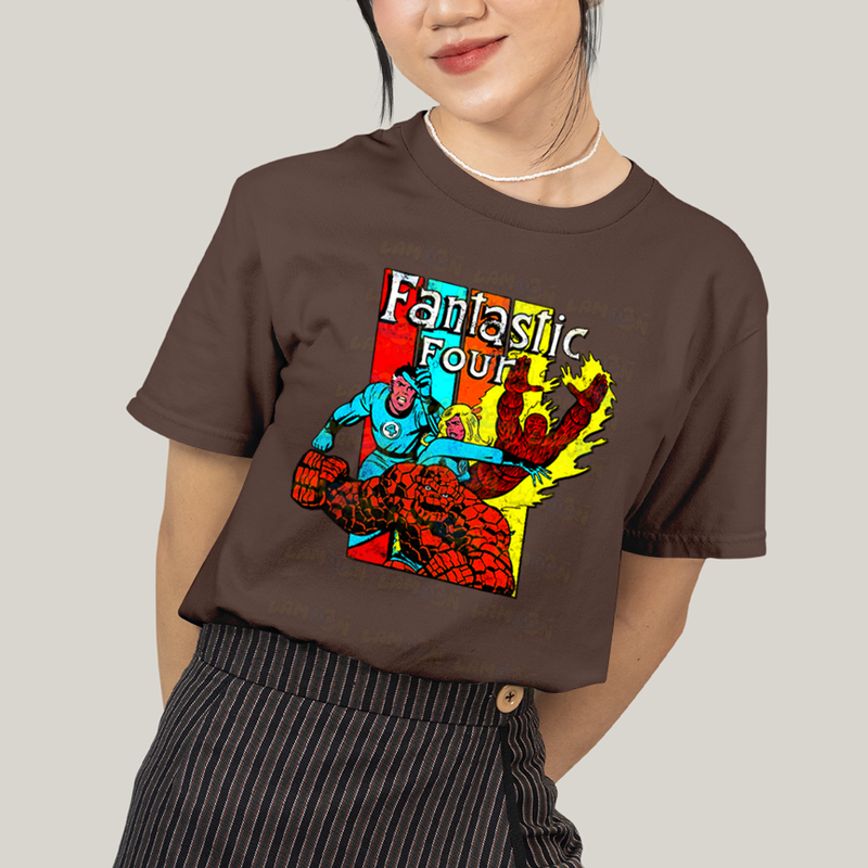 Camiseta Algodão Unissex T shirt Quarteto Fantástico Era de Prata 2