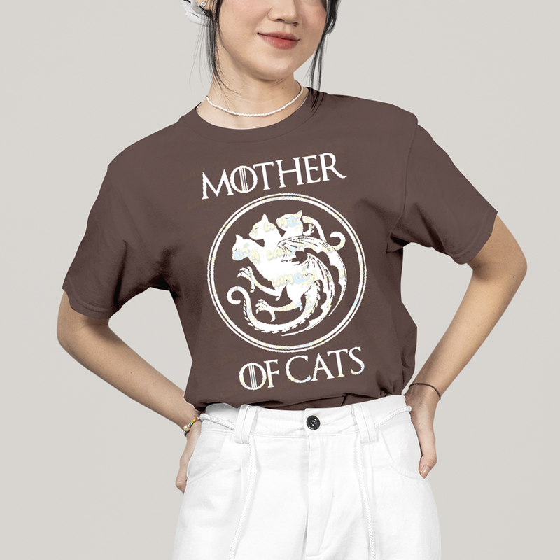 Camiseta Algodão Unissex T shirt Mother of Cats