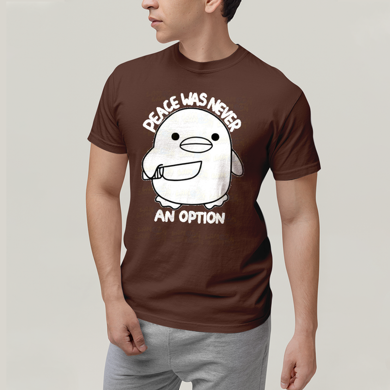 Camiseta Algodão Unissex T shirt A Paz Nunca Foi Opção Meme