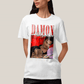 Camiseta Algodão Unissex T shirt-  Damon Salvatore Urso Diario de Um Vampiro