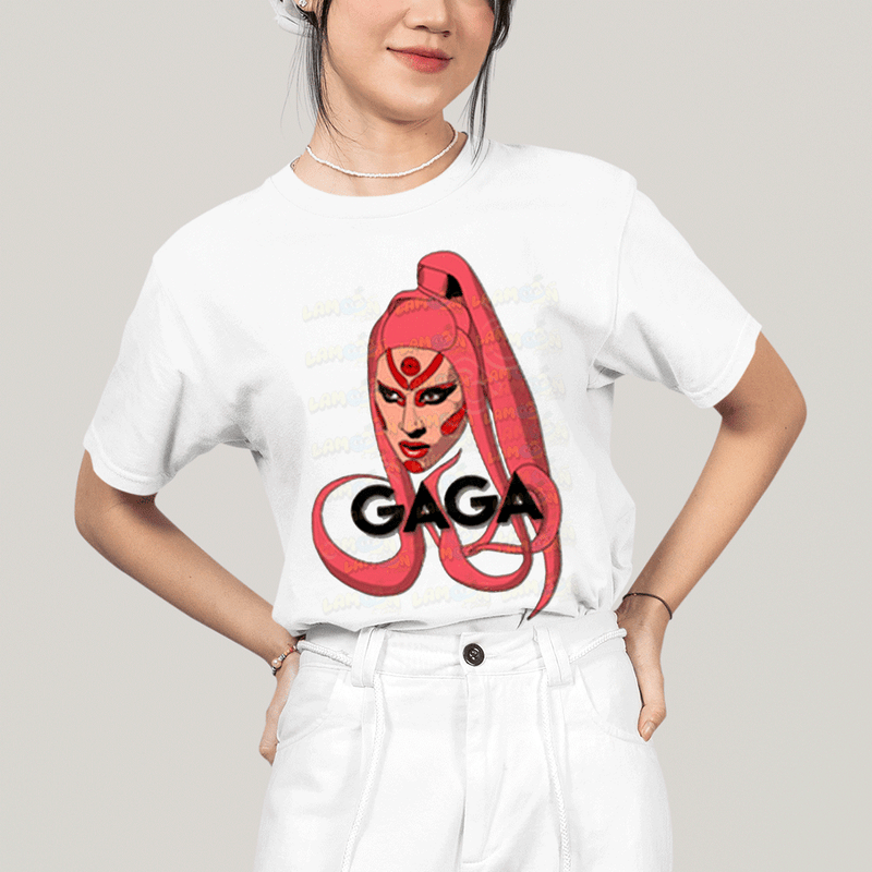 Camiseta Algodão Unissex T shirt- Lady Gaga Alienigena