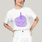 Camiseta Algodão Unissex T shirt Olivia Rodrigo Bolo Roxo