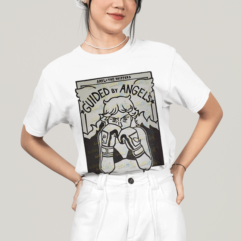 Camiseta Algodão Unissex T shirt- Amyl And The Sniffers Guided By Angels