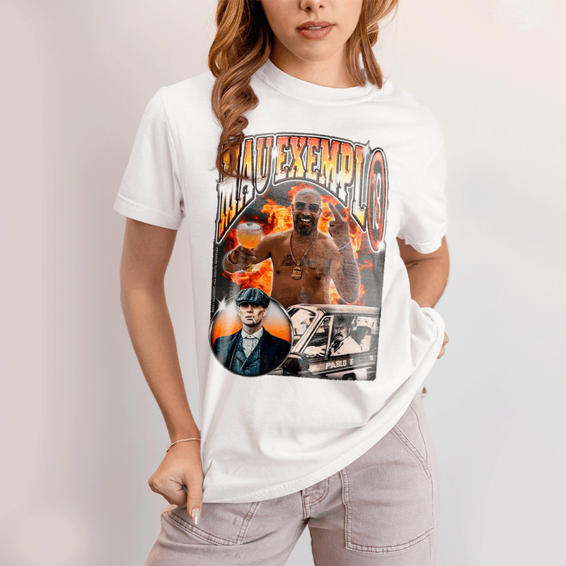 Camiseta Algodão Unissex T shirt-  Mal Exemplo Adriano Imperador Thomas Shelby Pablo Escobar