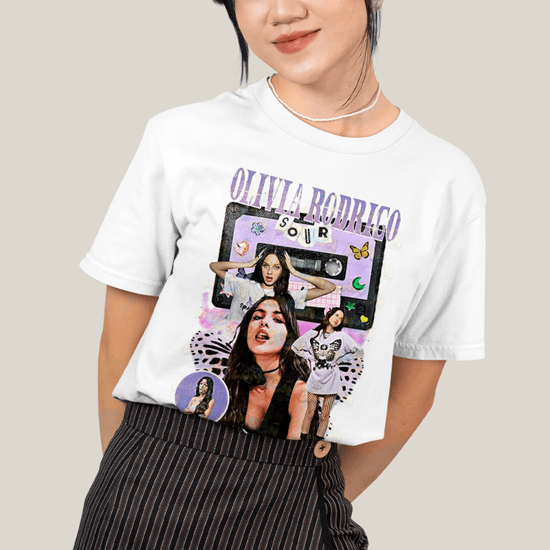 Camiseta Algodão Unissex T shirt Olivia Rodrigo Sour