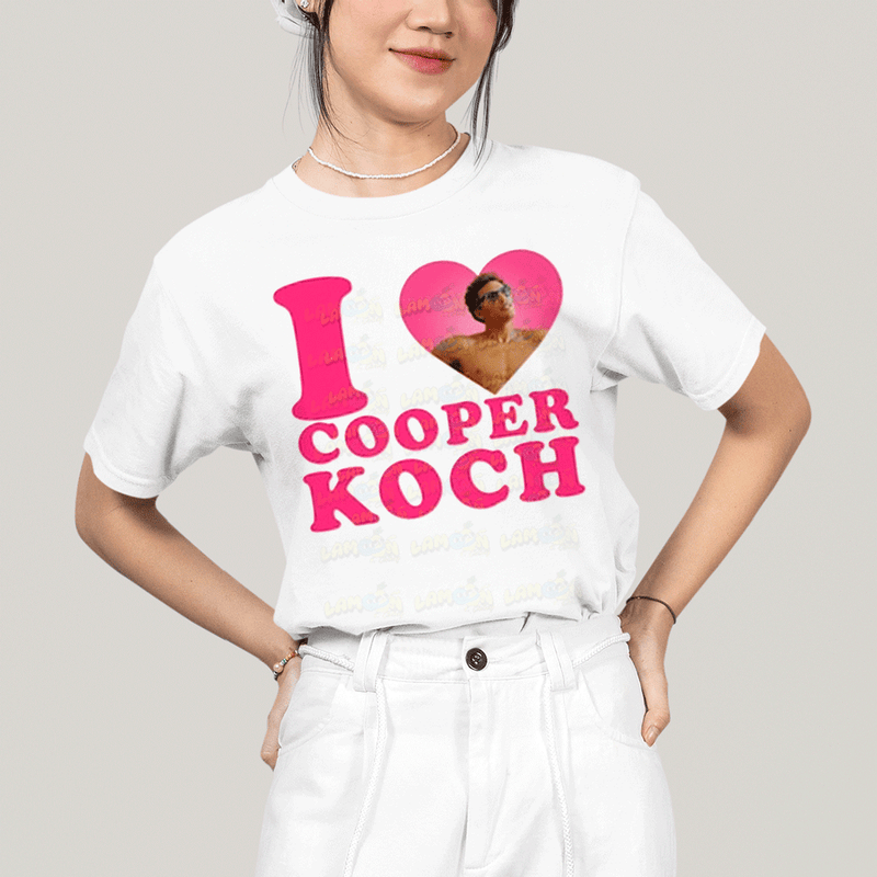 Camiseta Algodão Unissex T shirt- I Love Cooper Koch-