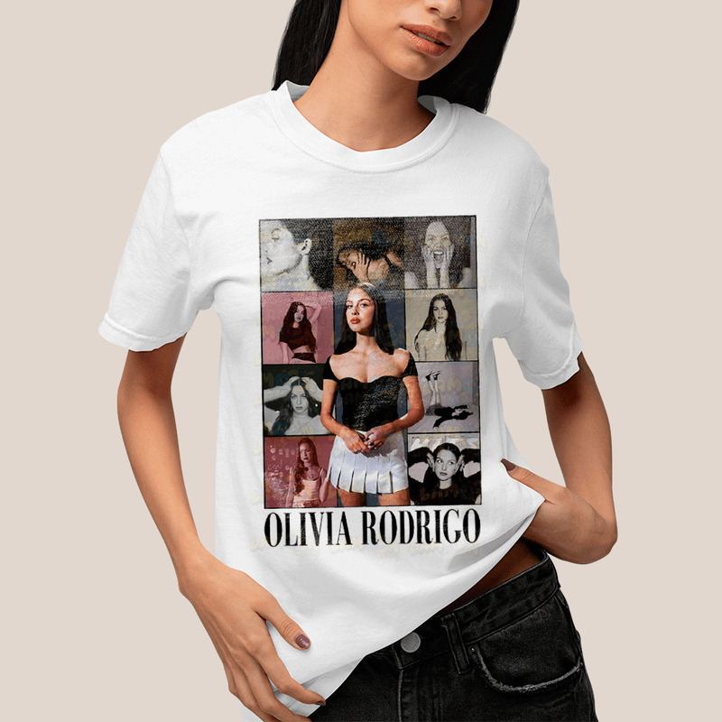 Camiseta Algodão Unissex T shirt Olivia Rodrigo Cantora The Eras Tour