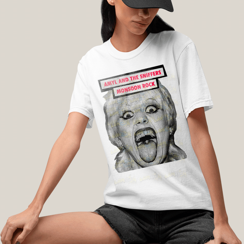 Camiseta Algodão Unissex T shirt- Amyl And The Sniffers Monsoon Rock
