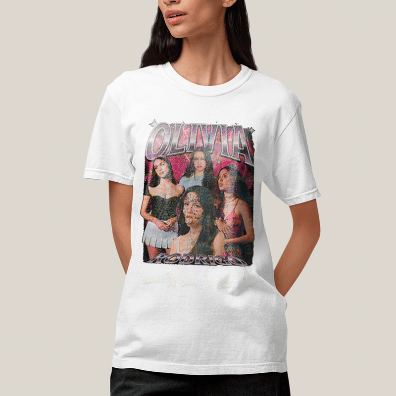 Camiseta Algodão Unissex T shirt Olivia Rodrigo Pink