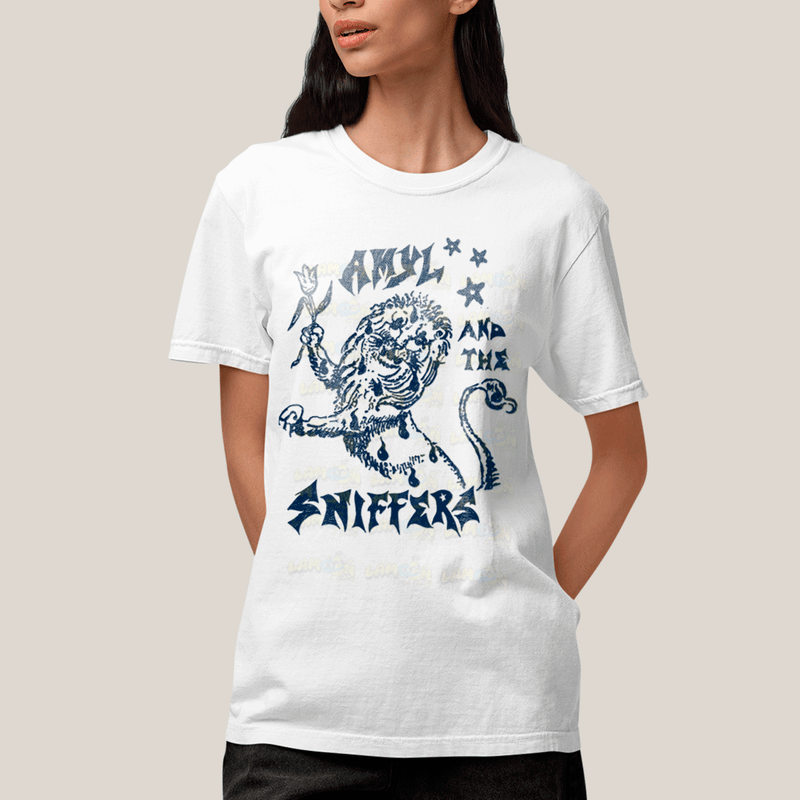 Camiseta Algodão Unissex T shirt- Amyl And The Sniffers Leão