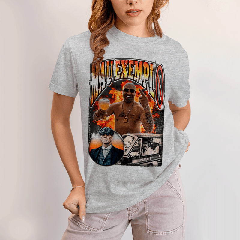 Camiseta Algodão Unissex T shirt-  Mal Exemplo Adriano Imperador Thomas Shelby Pablo Escobar