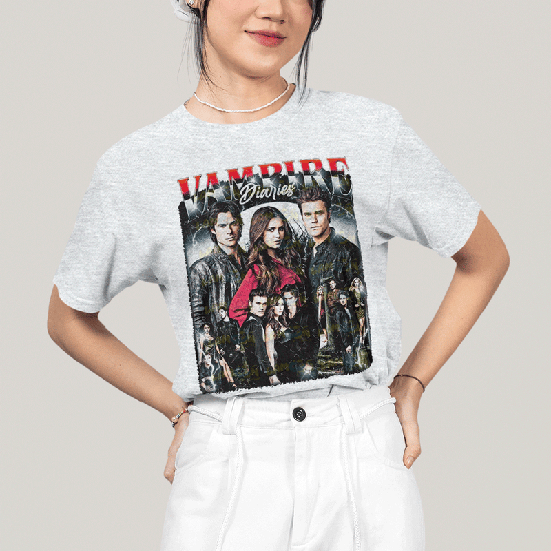 Camiseta Algodão Unissex T shirt- Diario de Um Vampiro Personagens