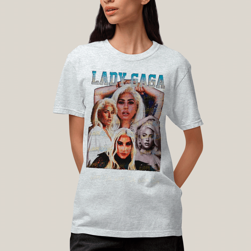 Camiseta Algodão Unissex T shirt- Lady Gaga Artista