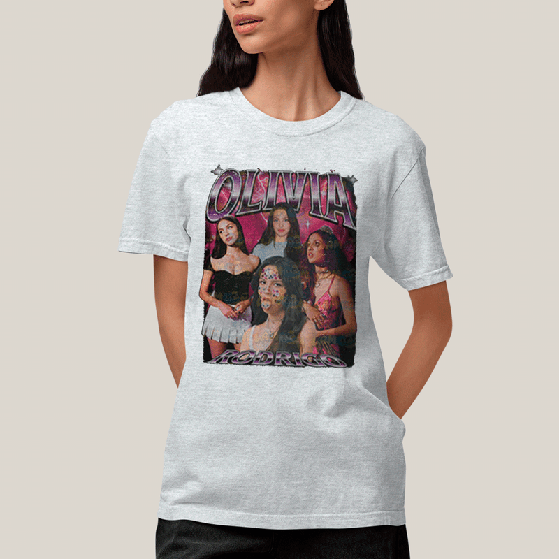 Camiseta Algodão Unissex T shirt Olivia Rodrigo Pink