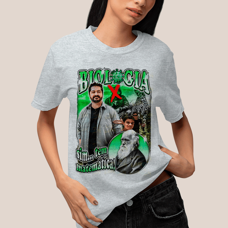 Camiseta Algodão Unissex T shirt- Biologia Tem Matematica