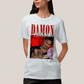 Camiseta Algodão Unissex T shirt-  Damon Salvatore Urso Diario de Um Vampiro