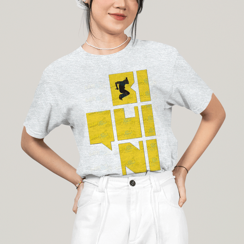 Camiseta Algodão Unissex T shirt- Biquini Cavadão Amarelo