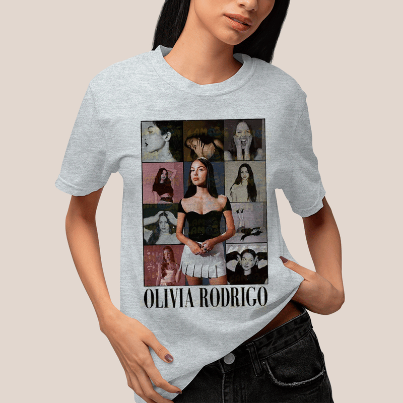 Camiseta Algodão Unissex T shirt Olivia Rodrigo Cantora The Eras Tour