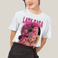 Camiseta Algodão Unissex T shirt- Lady Gaga Alienigena Pink