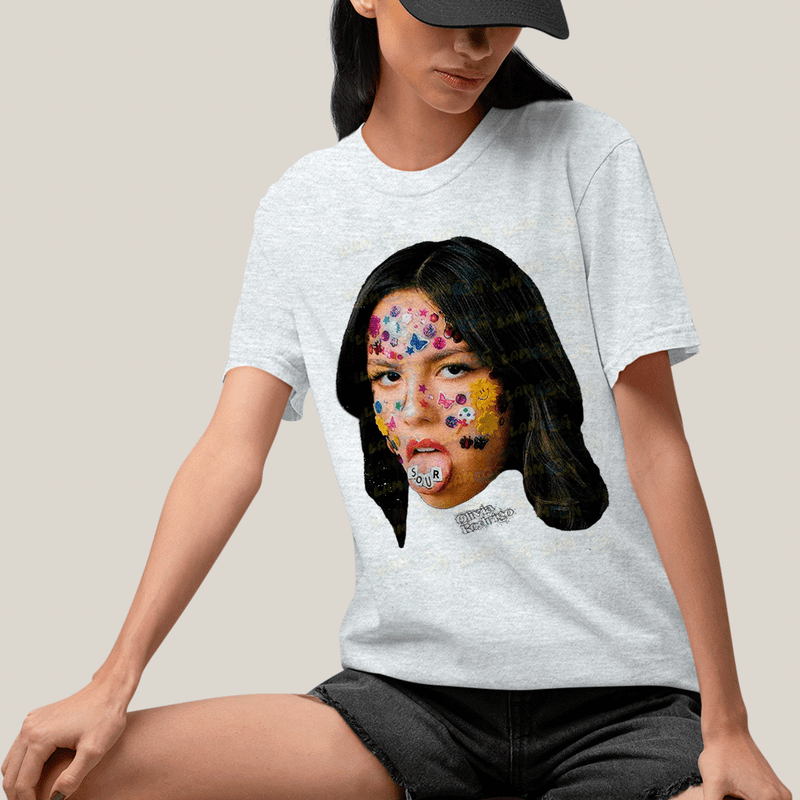 Camiseta Algodão Unissex T shirt Olivia Rodrigo Rosto