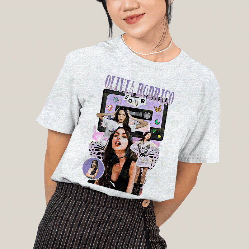 Camiseta Algodão Unissex T shirt Olivia Rodrigo Sour