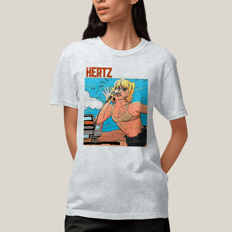 Camiseta Algodão Unissex T shirt- Amyl And The Sniffers Hertz Girl