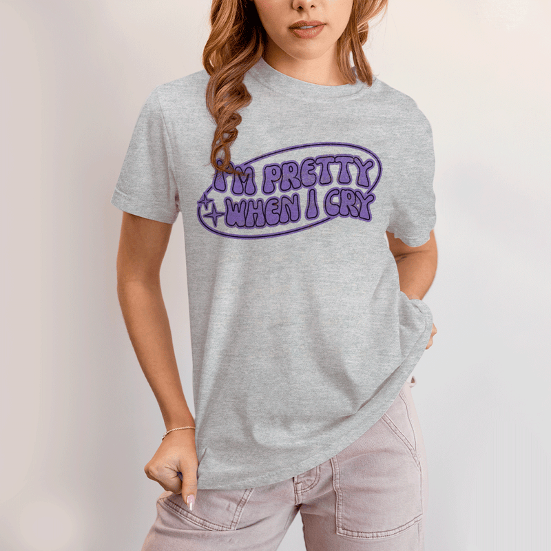 Camiseta Algodão Unissex T shirt Olivia Rodrigo I'm Pretty When I Cry