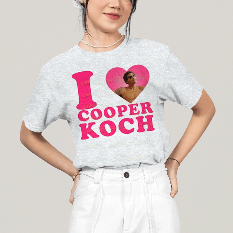 Camiseta Algodão Unissex T shirt- I Love Cooper Koch-