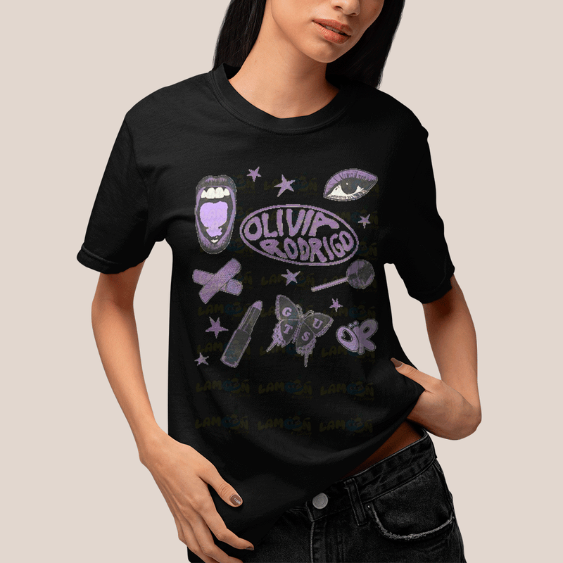 Camiseta Algodão Unissex T shirt Olivia Rodrigo Guts World Tour FC