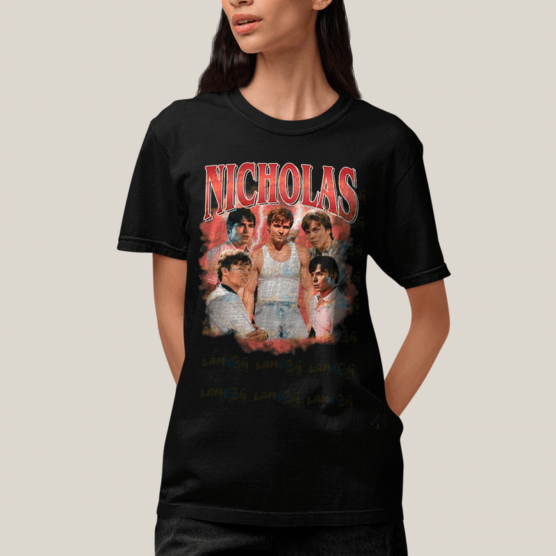 Camiseta Algodão Unissex T shirt-Nicholas Chavez Ator Vermelho-