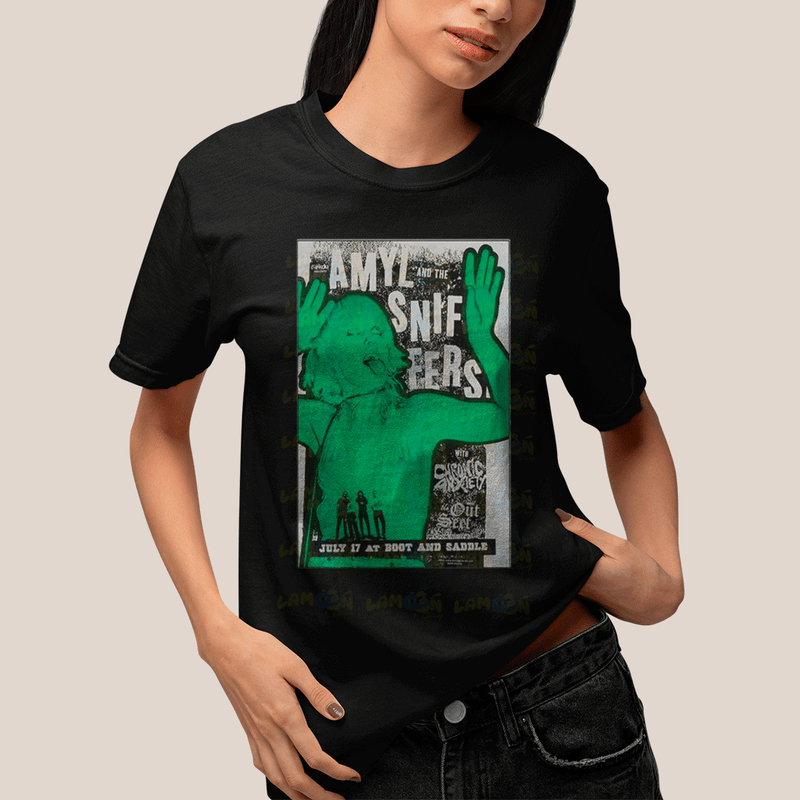Camiseta Algodão Unissex T shirt- Amyl And The Sniffers Green Girl