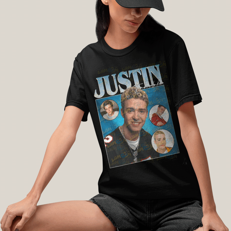 Camiseta Algodão Unissex T shirt- Camiseta Graphic Tee Tshirt Justin Timberlake Anos 2000