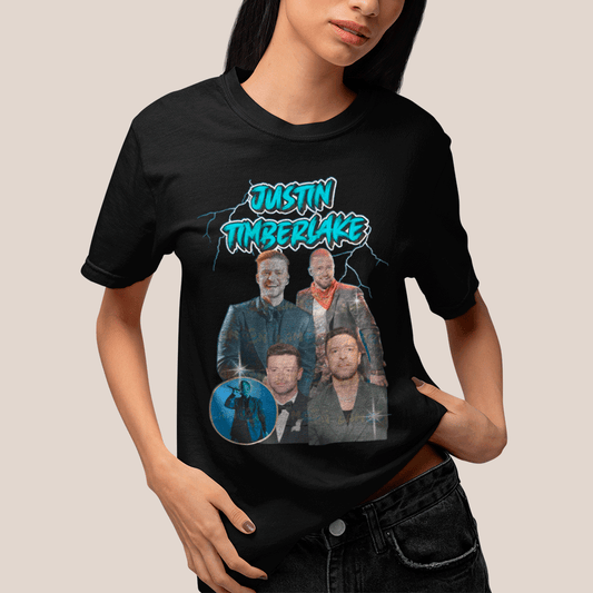 Camiseta Algodão Unissex T shirt- Justin Timberlake Cantor e Ator-