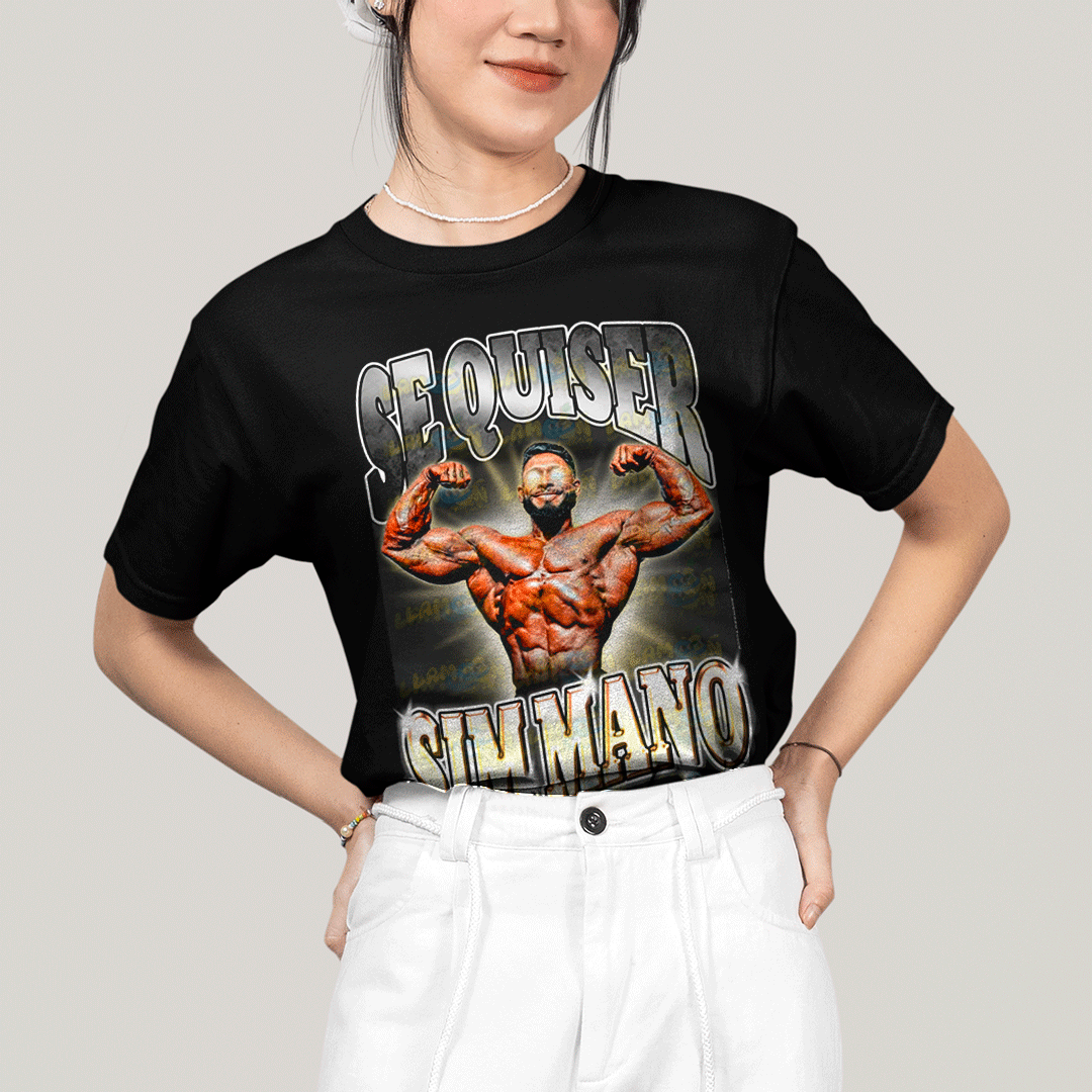 Camiseta Algodão Unissex T shirt- Ramon Dino Se Quiser Sim Mano